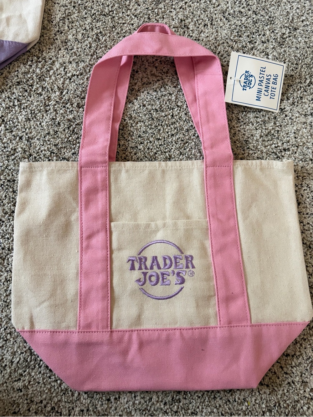 NWT Trader Joe’s Mini Pastel Totes - Pink